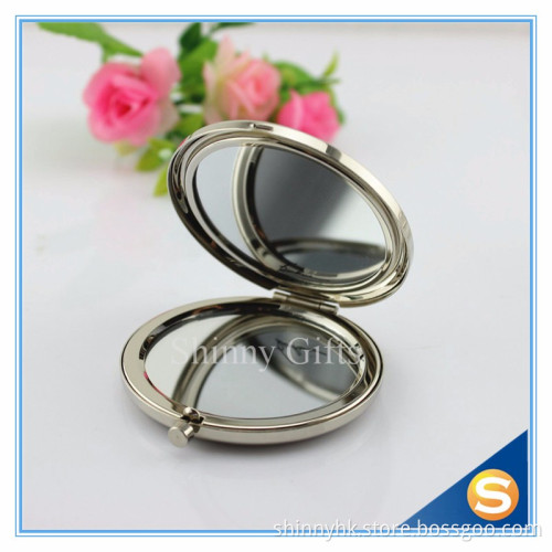 Shinny Gifts Fashionable Fancy Butterfly Design Folding Double Sides Metal Pocket Mirror